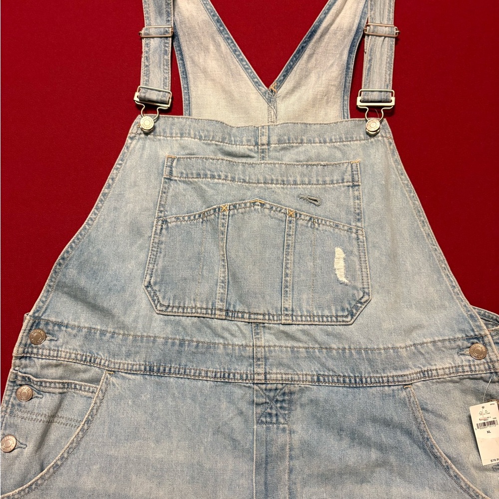 GAP Denim Overall Shorts size XL - Picture 3 of 11
